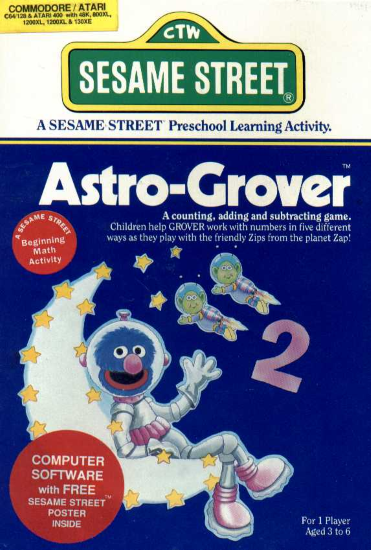Astro-Grover box art for Commodore 64